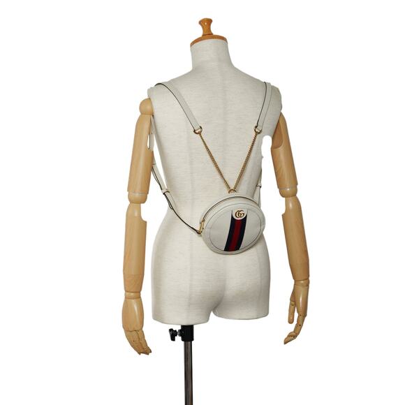 Gucci Mini Leather Round Ophidia Backpack - Picture 9 of 10